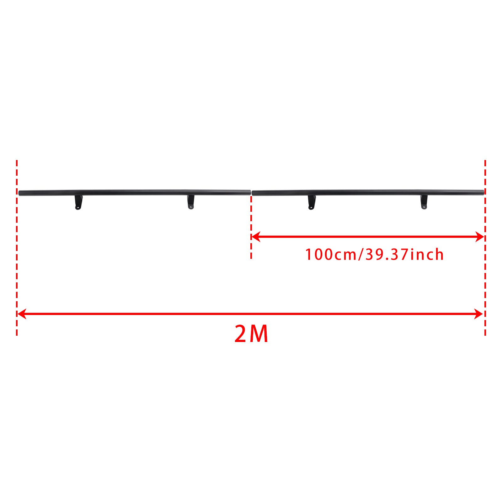 Sliding Ladder Hardware Kit 6.6FT Round Tube Rolling Library with Brake