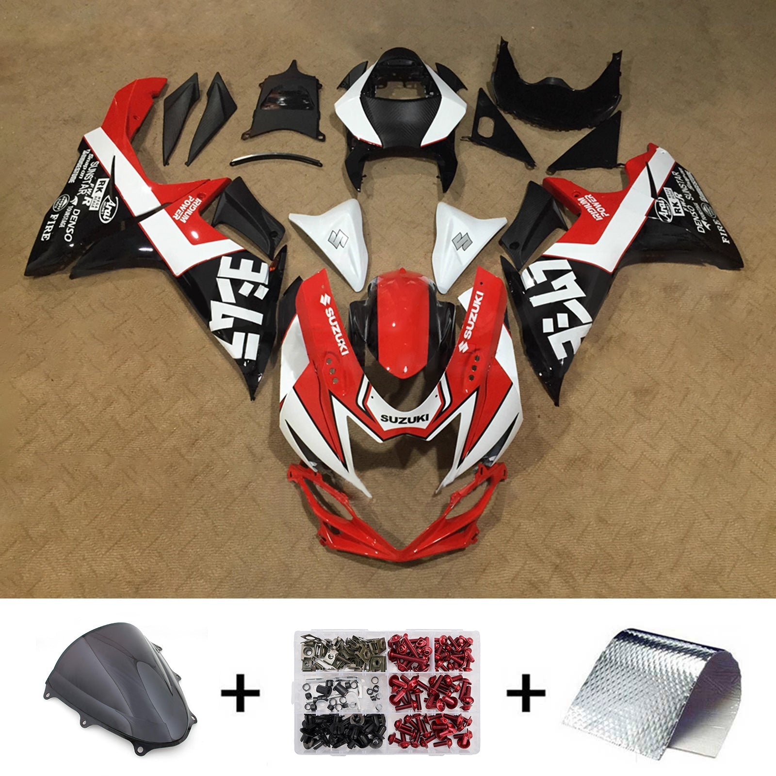 Injection Fairing Kit Bodywork Plastic ABS For Suzuki GSXR 600/750 2011-2026 K11