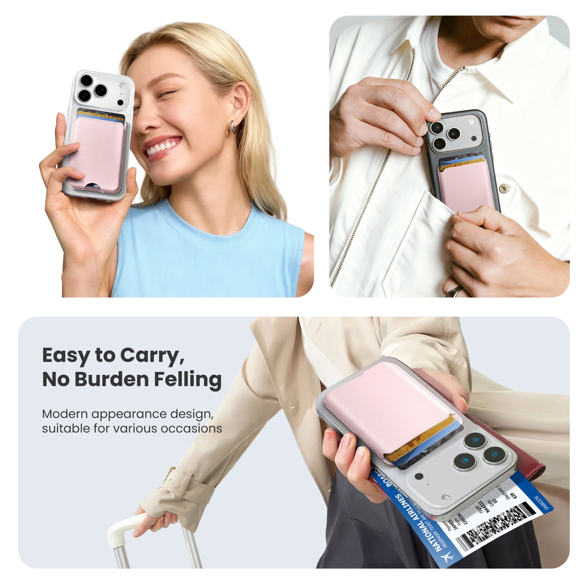 Magnetic Card Holder MagSafe Wallet RFID Protection for iPhone 17/16/15/14/13/12