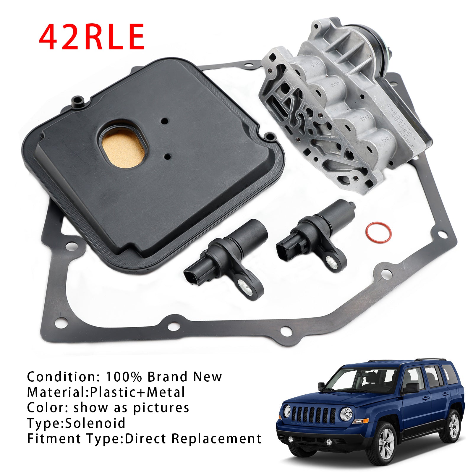 42RLE Transmission Shift Solenoid Block Pack Kit Fit Chrysler Dodge Jeep Liberty