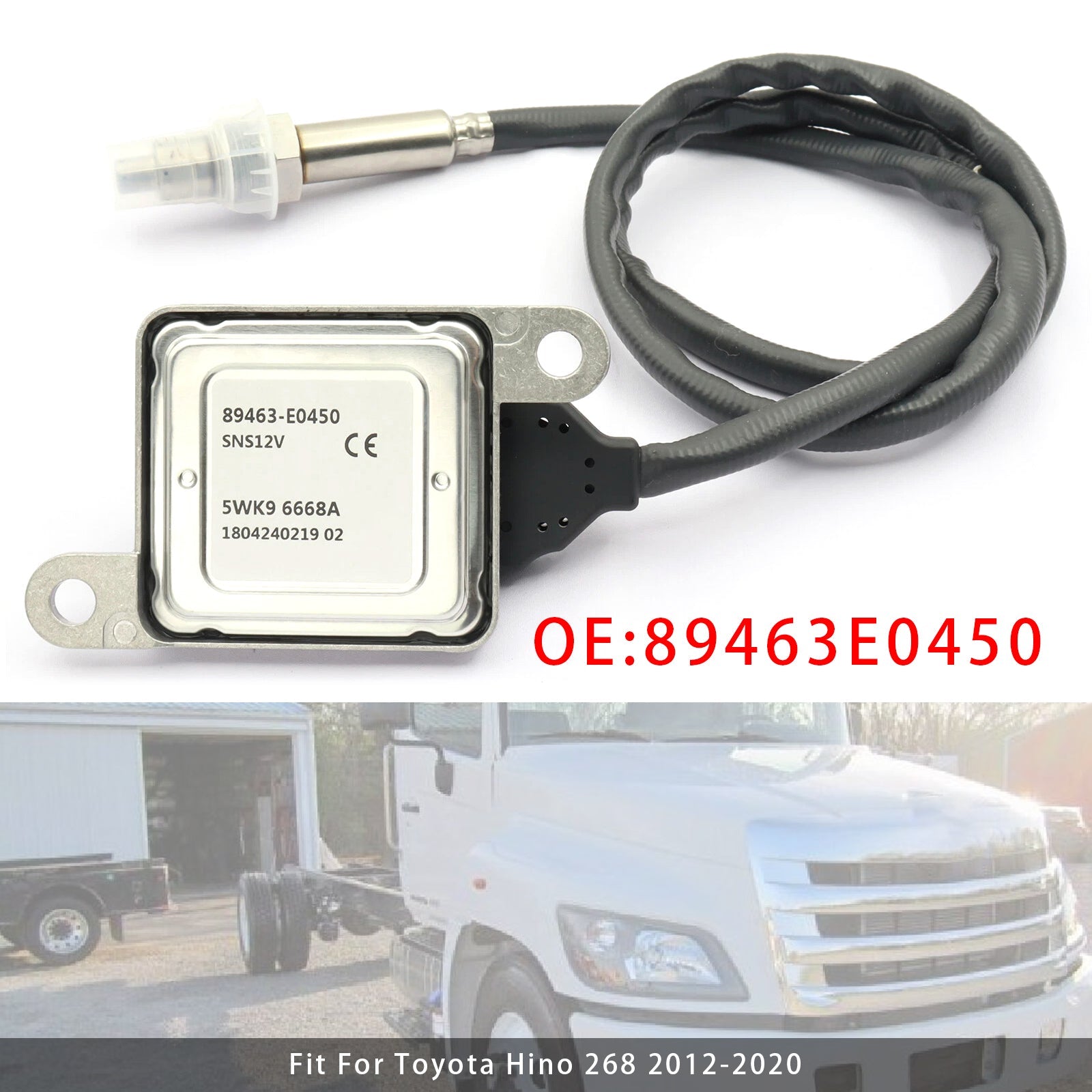 2012-2014 Toyota Hino 268a Nox Nitrogen Oxide Oxygen Sensor 89463E0450