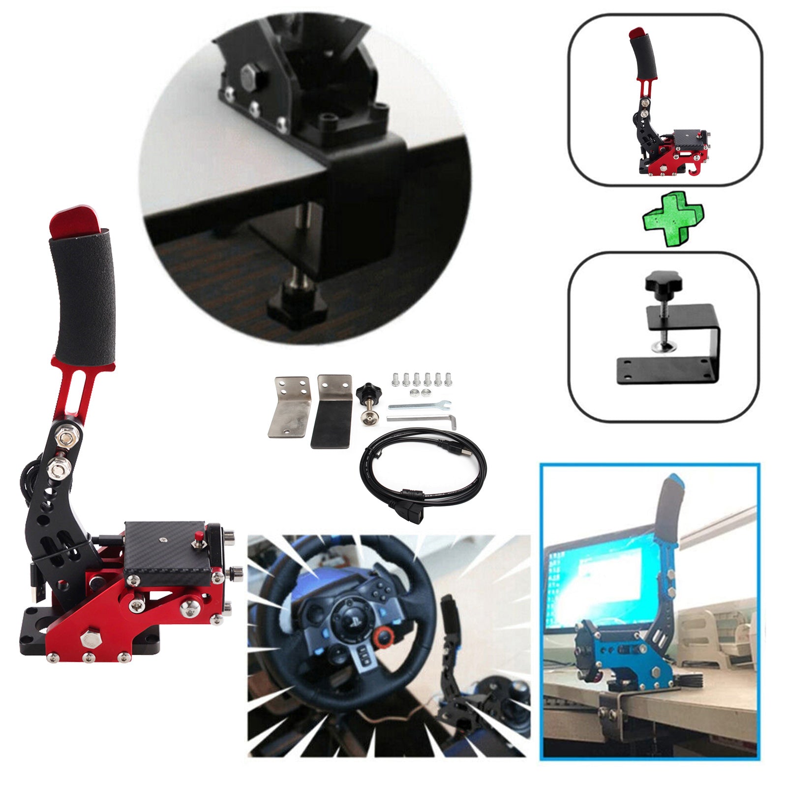 14Bit X1 XSS XSX XBOX USB3.0 SIM Handbrake for Racing Games Steering Wheel Stand G920 Black