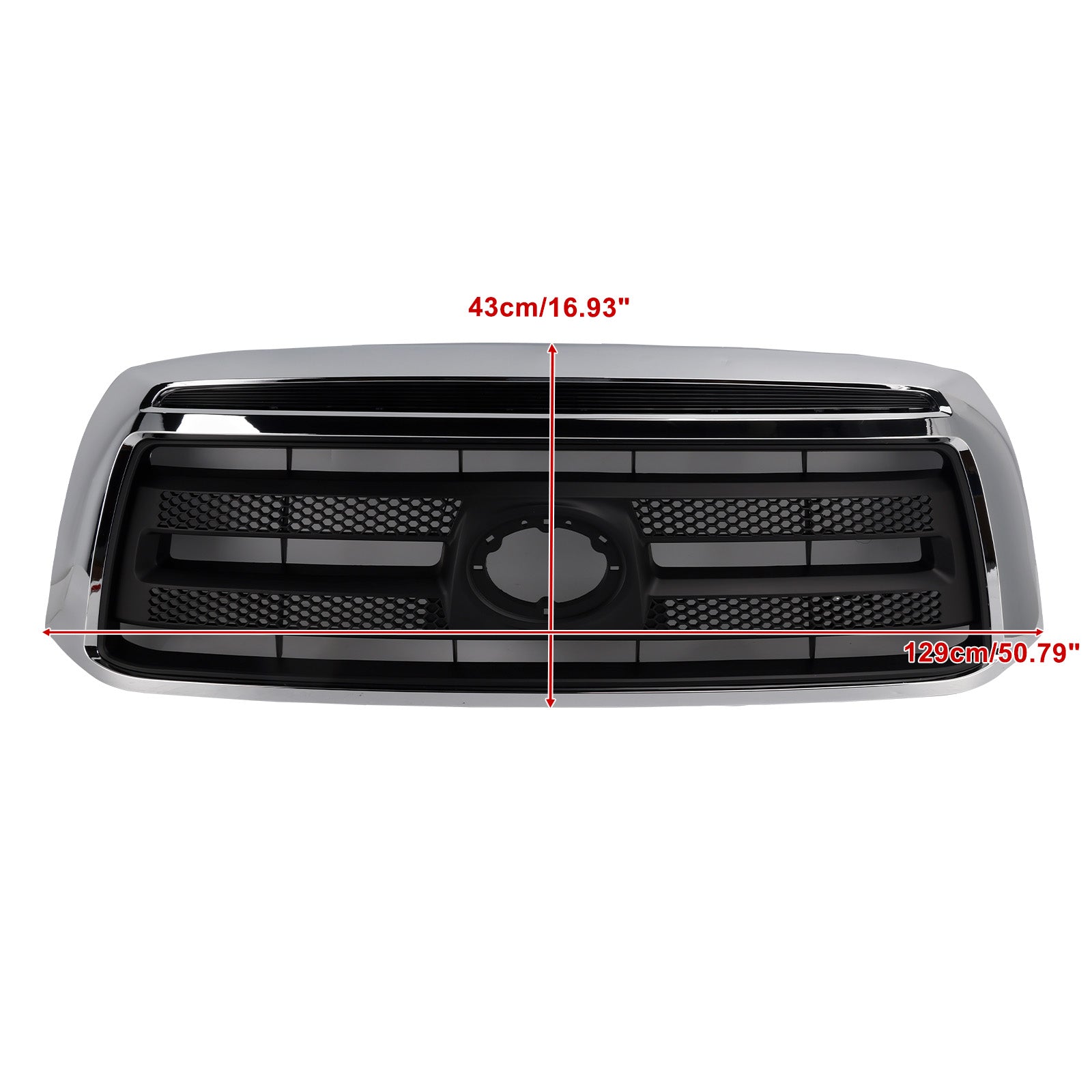 2010-2013 Fit Toyota Tundra Matte Black Chrome Front Bumper Grill Grille