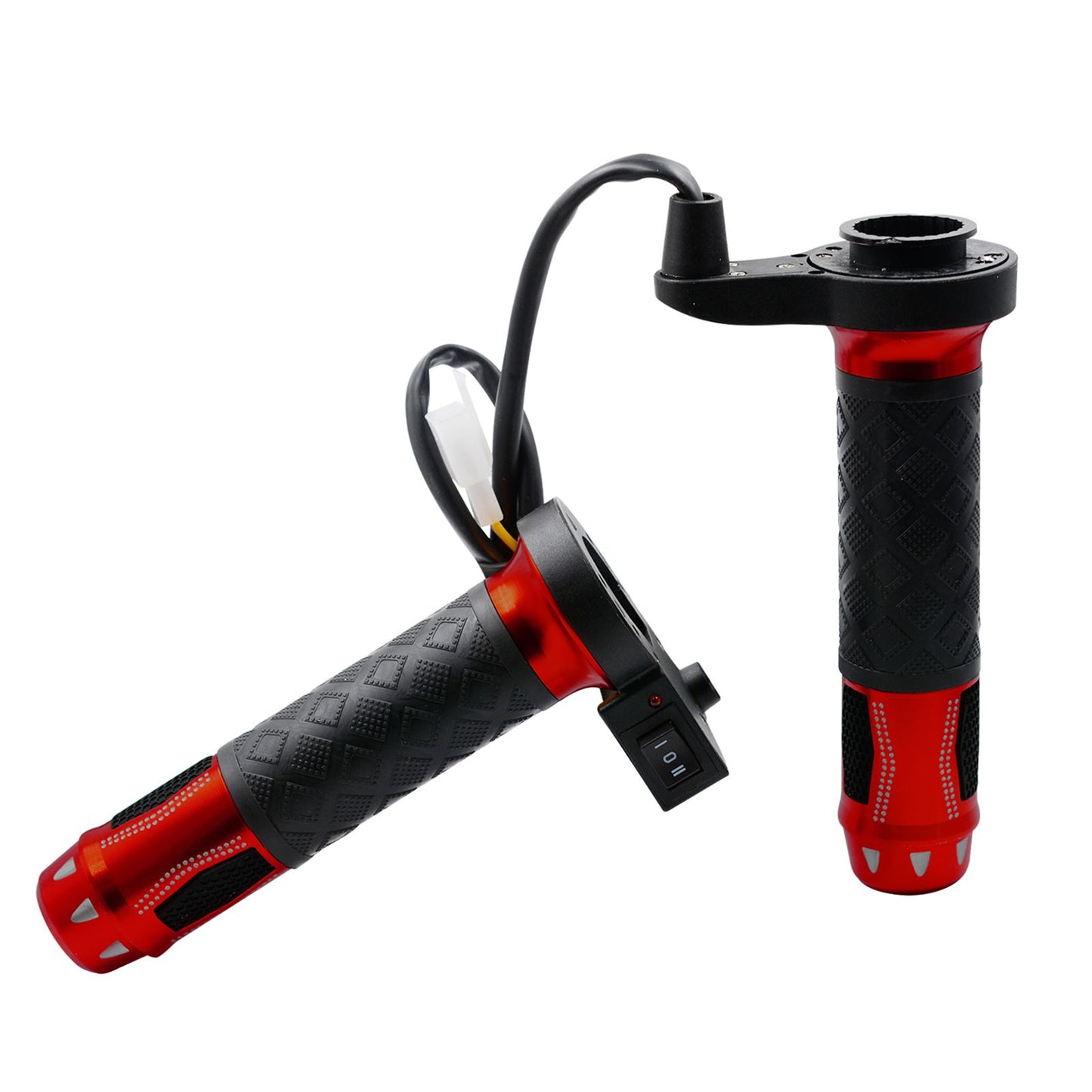 Universal 12V Heated Grips Cnc Handlebar Warm Heater 7/8" Red For Motorcycle