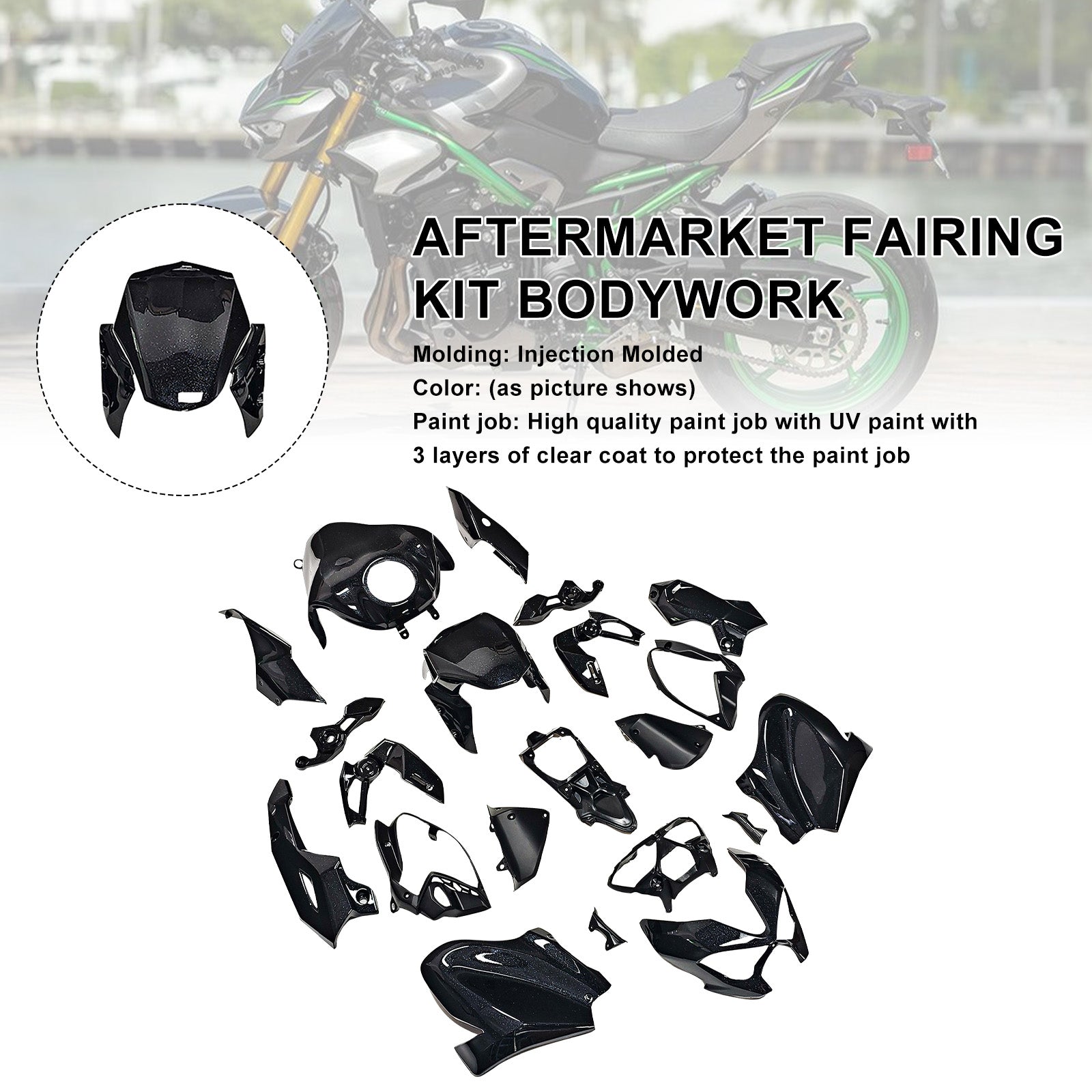 Injection Bodywork Fairing Kit for Kawasaki Z900 2025-2026