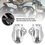 Rear Bar Shield Axle Nut Covers Swingarm Fit for V-Rod VRSC Night Rod 2002-2017 Chrome
