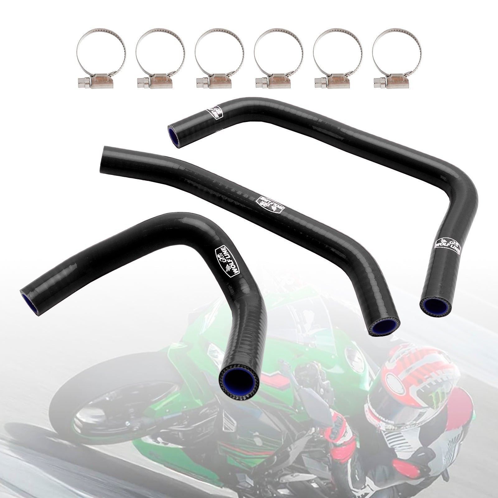2023-2024 Kawasaki ZX4R ZX-4RR Silicone Radiator coolant Hose kit