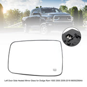 Left Door Side Heated Mirror Glass for Dodge Ram 1500 2500 2009-2018 68050299AA