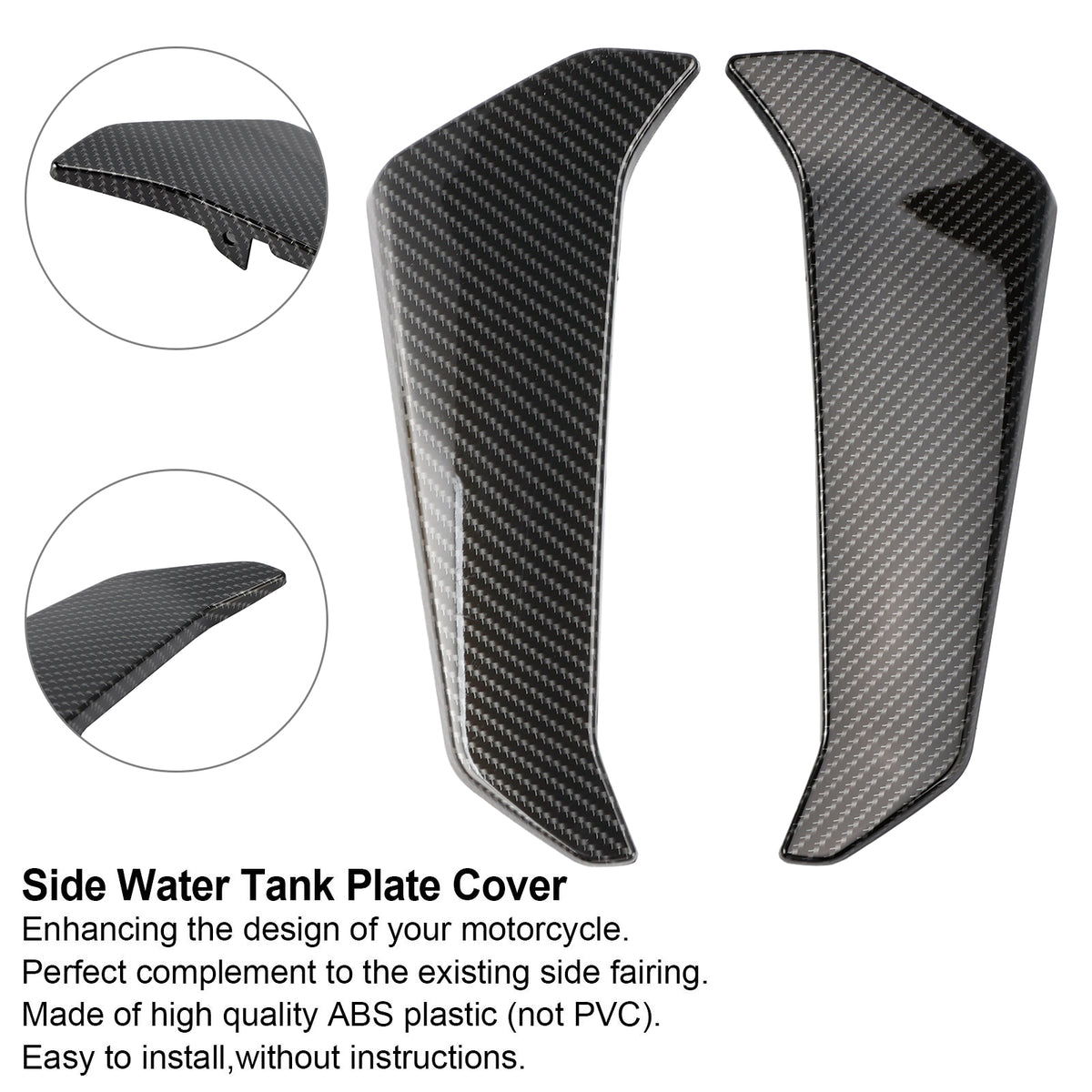 Carbon Side Water Tank Plate Cover Fairing For Yamaha MT-09 FZ09 2017-2021