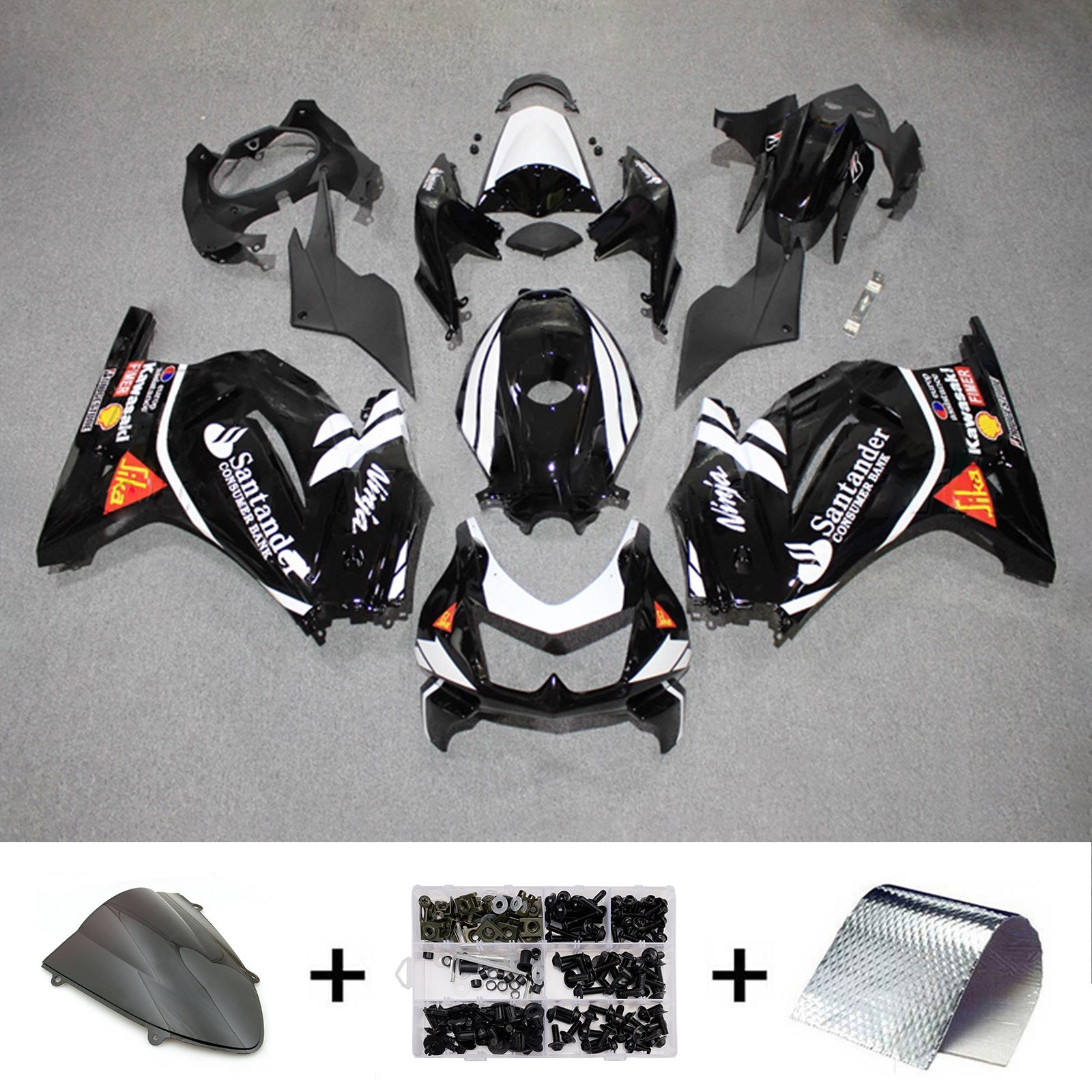 Injection Fairing Kit Bodywork Plastic ABS fit For Kawasaki EX250 Ninja250R 2008-2012