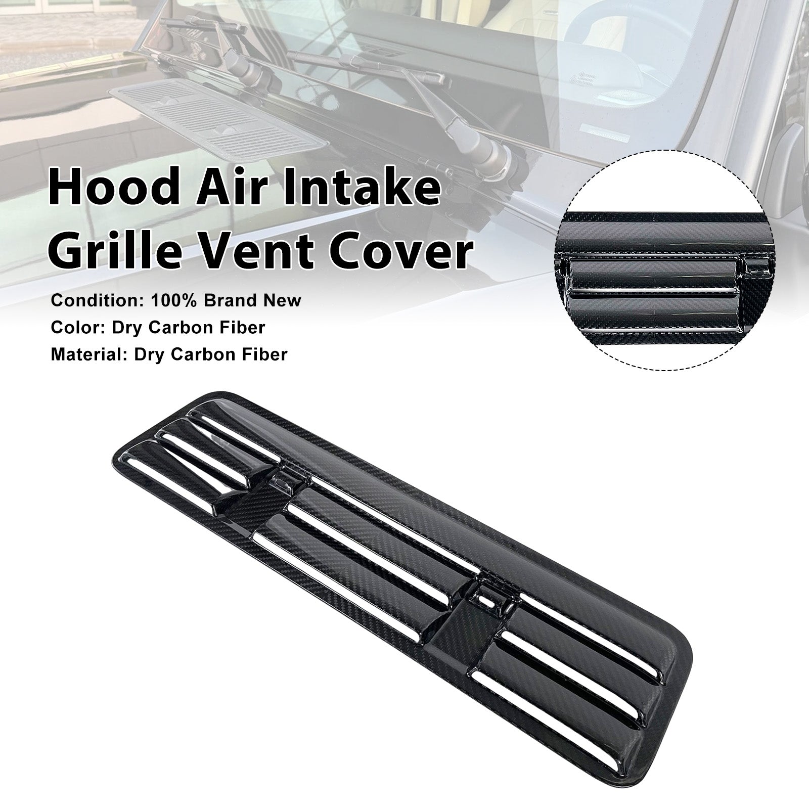 2019-2026 Fit Mercedes Benz G-Class W464 W465 Carbon Fiber Air Intake Grille Vent Cover