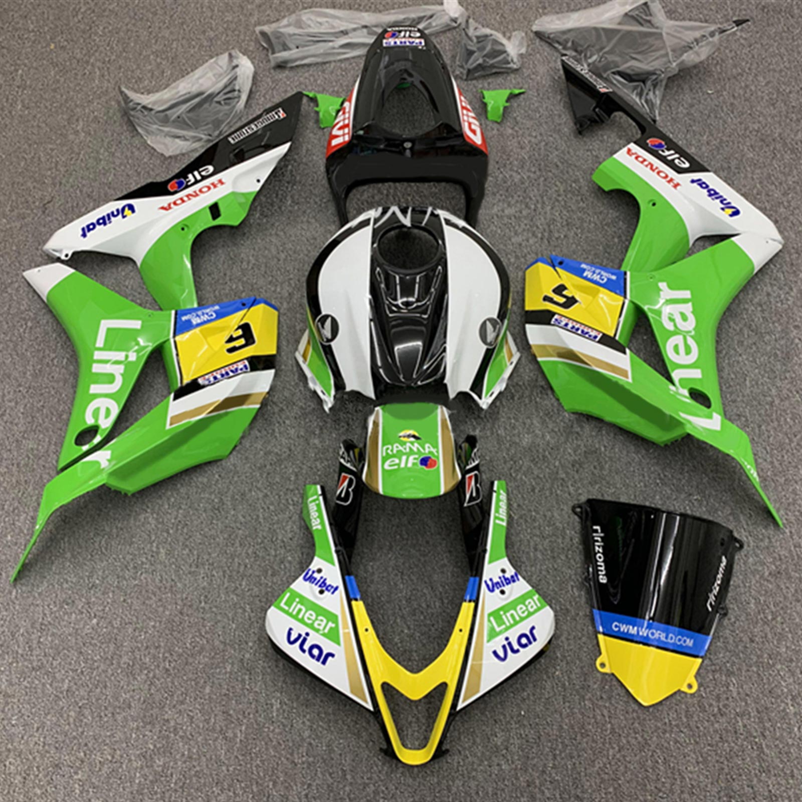 2007-2008 Honda CBR600RR F5 Fairing Kit Bodywork Plastic ABS