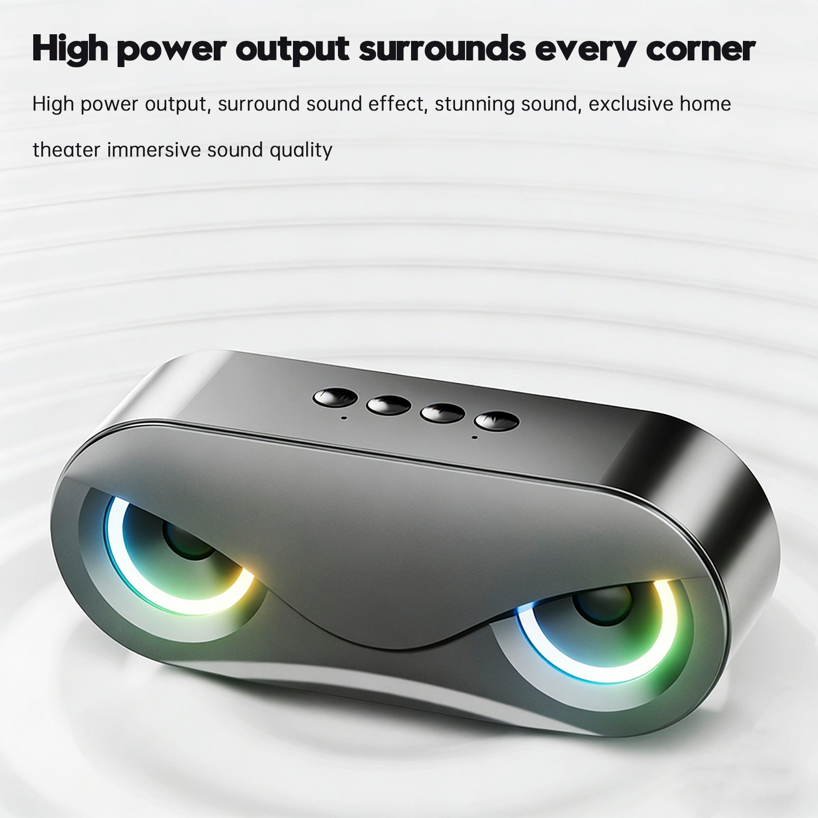 M6 Smart Wireless Bluetooth Speaker Portable Gaming Speaker Cool Breathing Light