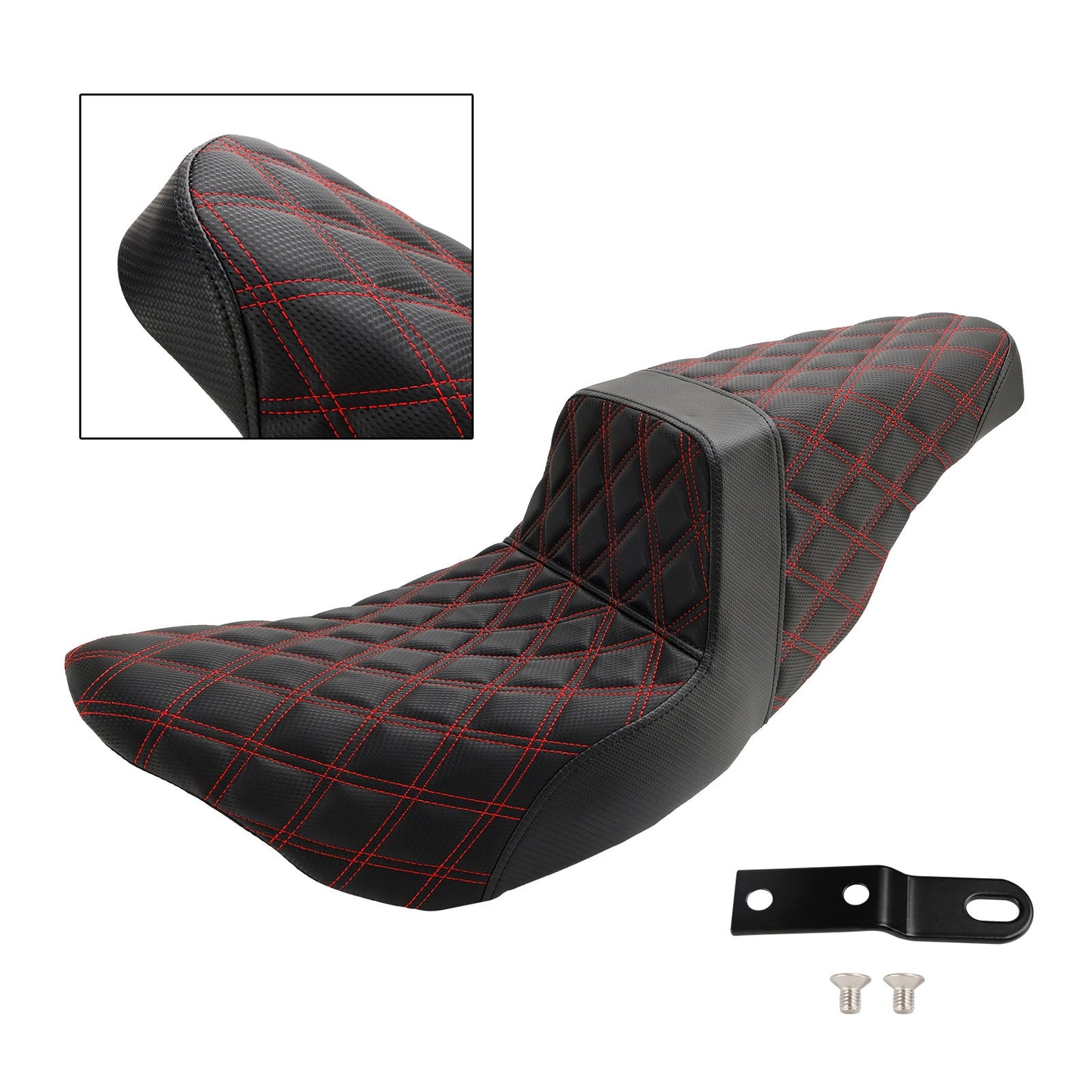 08-23 Fl Touring Models Complete Cushion Rider Passenger Seat Red