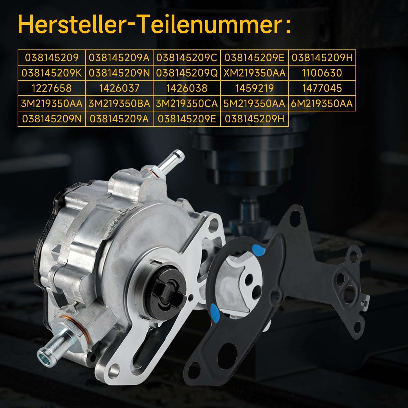 Vacuum Pump For Audi A2 A3 A4 A6 2000-2010 1.4 TDI/1.9 TDI/2.0 TDI 038145209