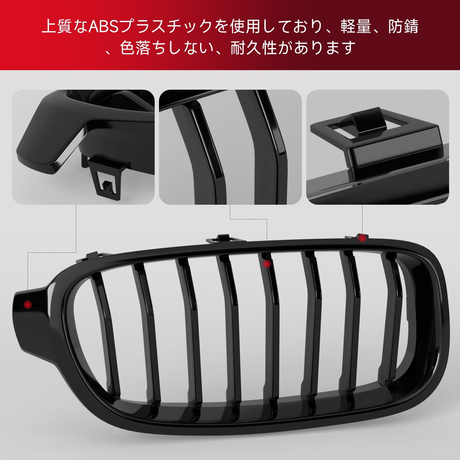 2012-2019 BMW 3 Series F30 F31 F35 Gloss Black Front Kidney Grill Grille