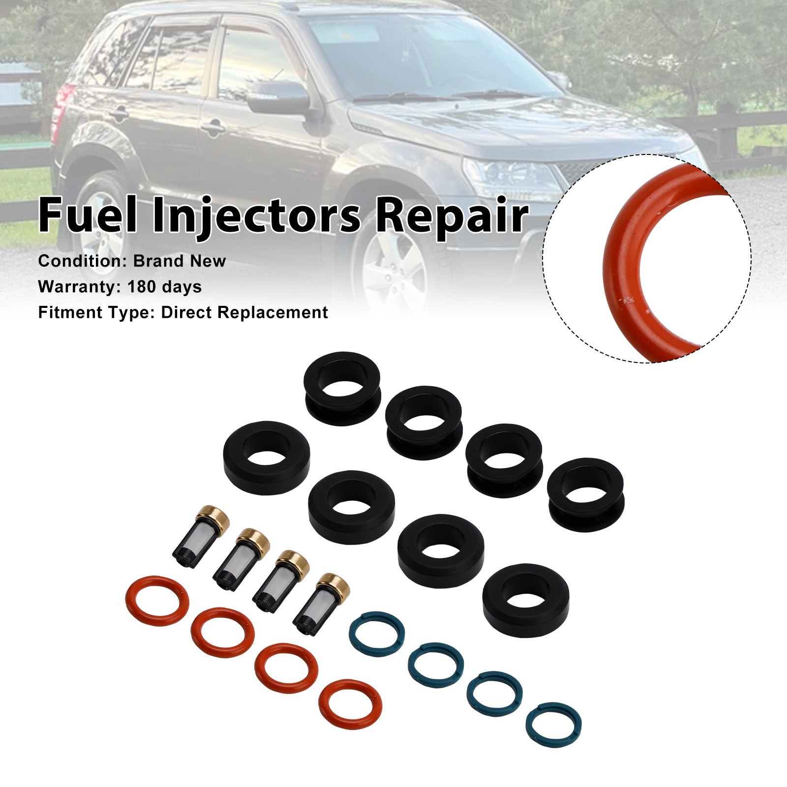 Fuel Injector Seal O-Ring 15710-78K00 Fit Suzuki Grand Vitara 2.4L 2009-2013