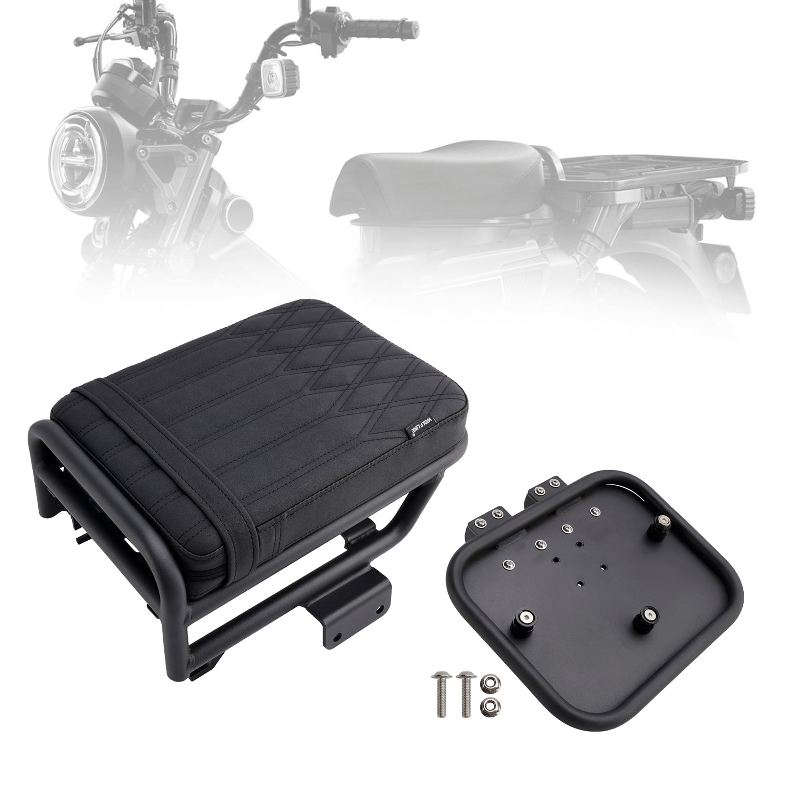 2020-2023 For Honda Ct125 Huntercub Kit Saddlebag Bracket & Rear Seat Cushion Brown
