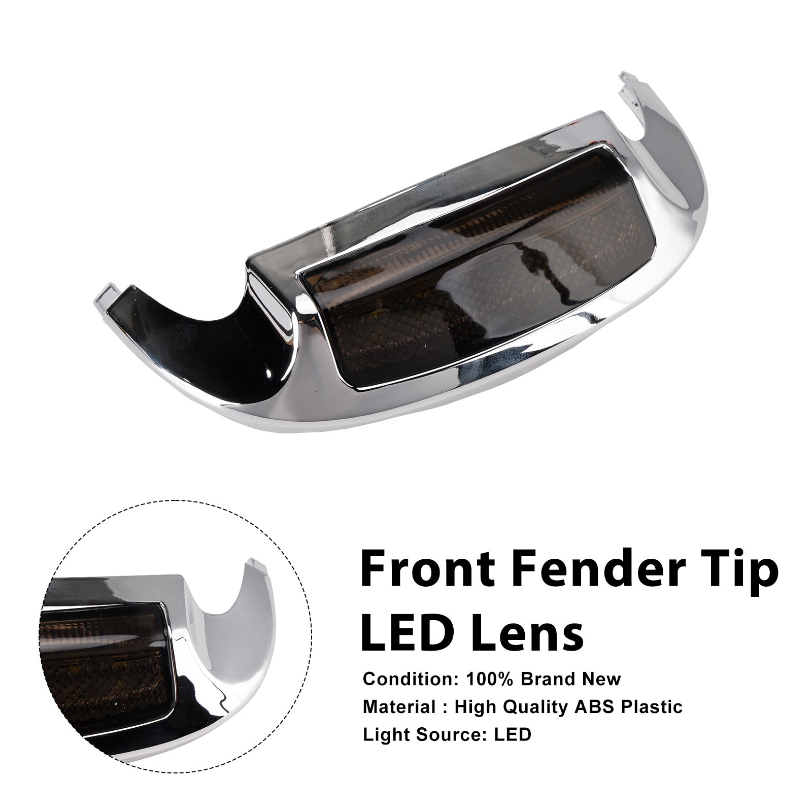 Front Fender Tip LED Lens Fit For Electra Glide Ultra Limited Low 2014-2023