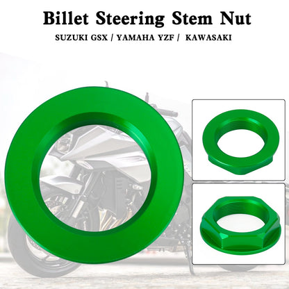 Billet Steering Stem Nut For SUZUKI GSXR 600/750 YZF-R1 ZX6R S1000RR