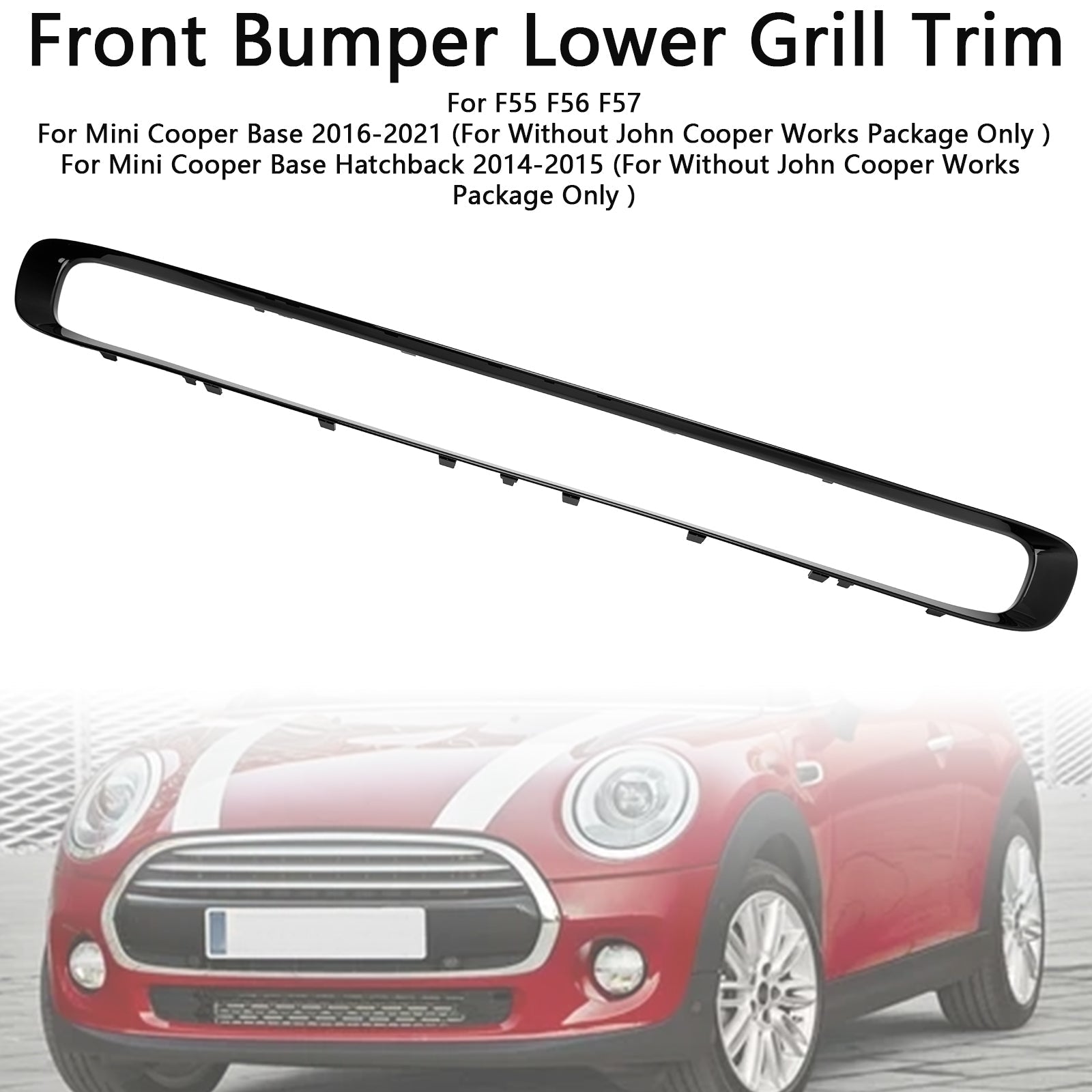 2016-2021 Mini Cooper Base Front Bumper Lower Grill Trim 51117355238 MC1044103