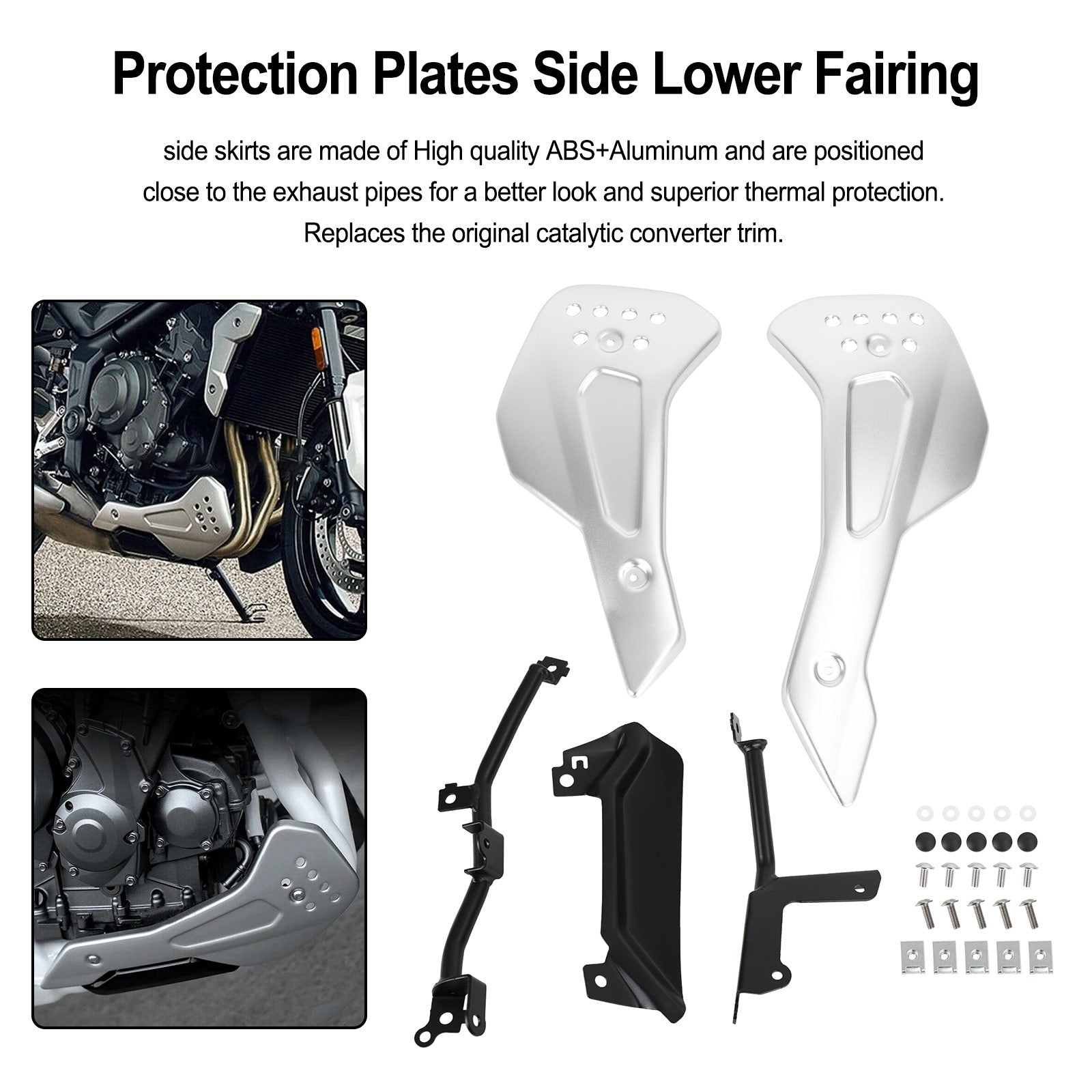 2021 Trident 660 Lower Engine Belly Protection Plates Side Fairing Generic