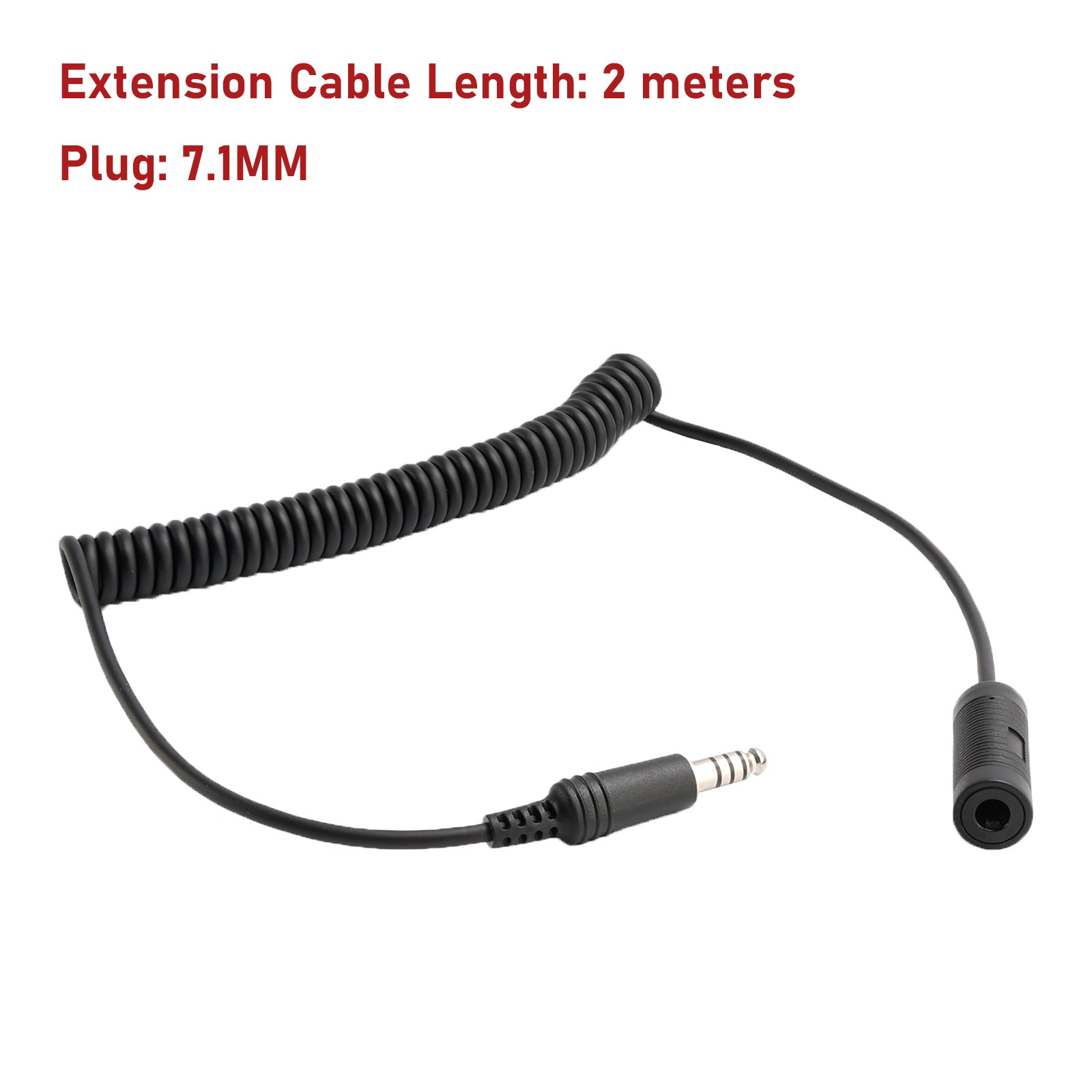 7.1mm Plug Extension Cable Tactical Headphone for TAC-SKY U-92A/U to U-174/U