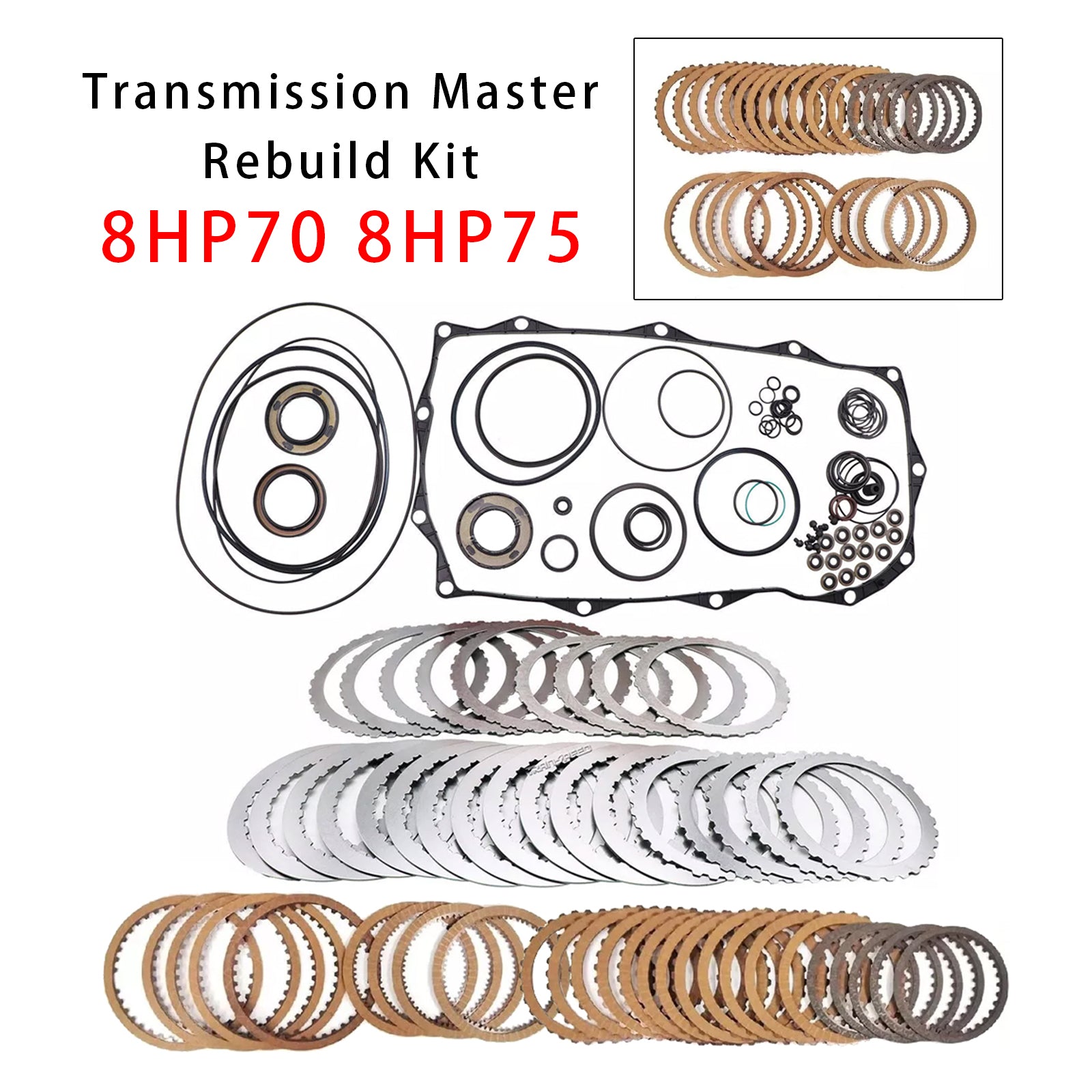 8HP70 8HP75 Auto Transmission Master Rebuild Kit Clutch Plates For BMW Jaguar