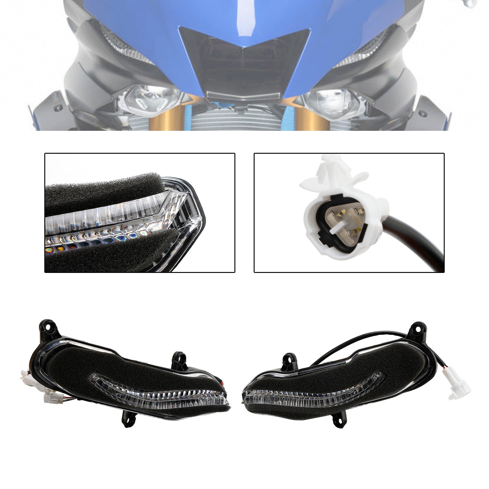 2017 YAMAHA YZF-R6 YZF R6 Front Headlight Grille Headlamp Led Protector