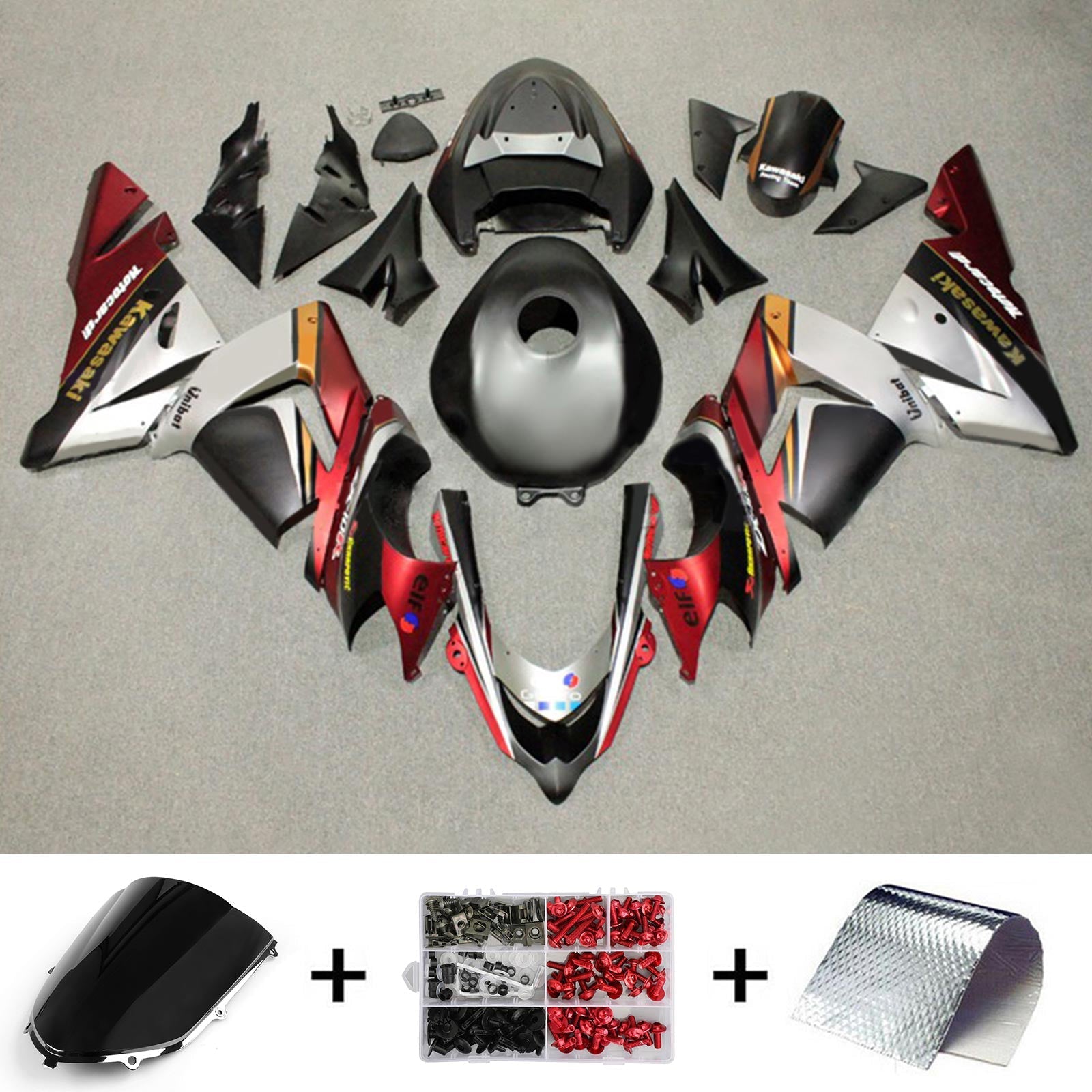 2004-2005 Kawasaki ZX10R Fairing Kit Bodywork Plastic ABS