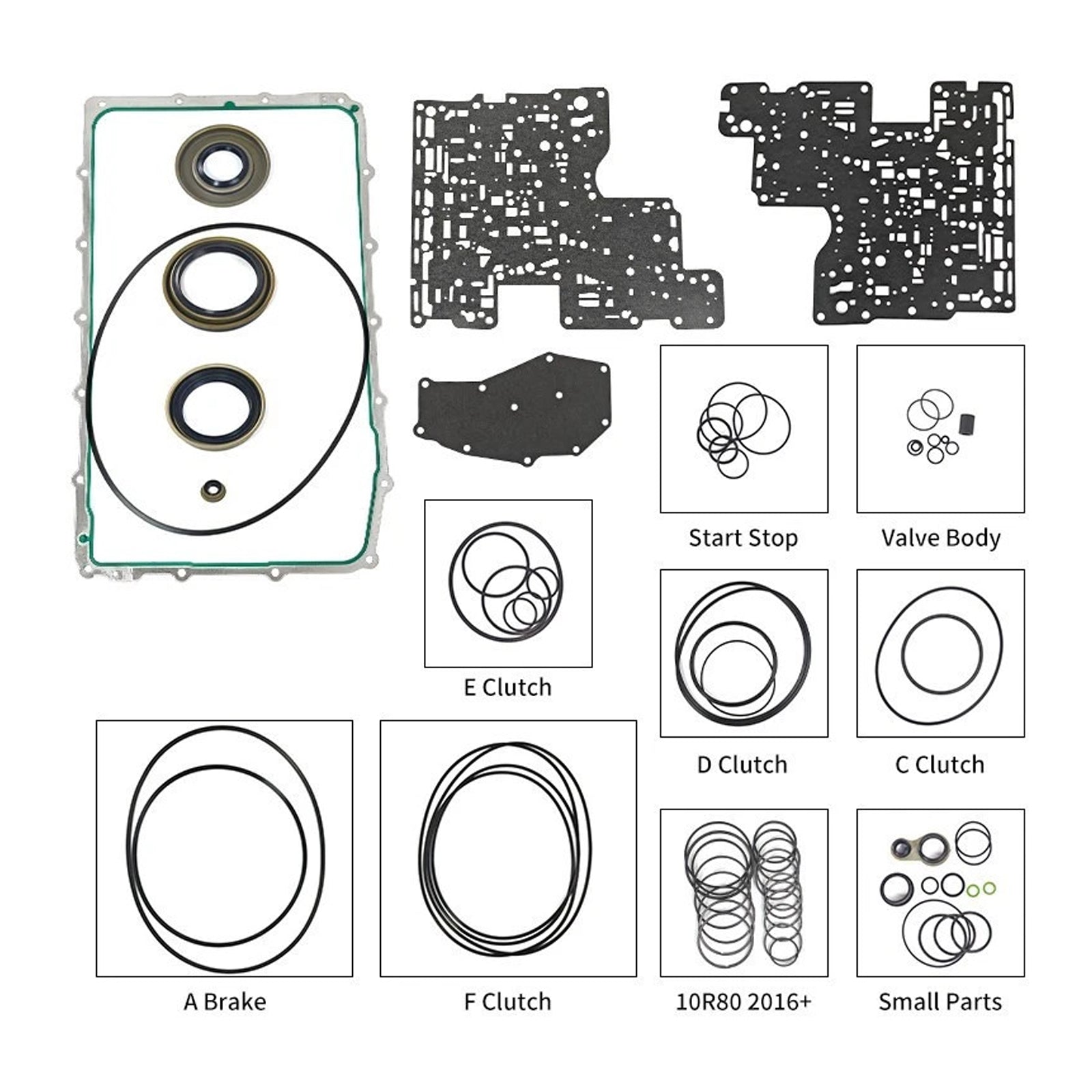 Ford F-150 Expedition 10R80 Auto Transmission Master Rebuild Overhaul Seals