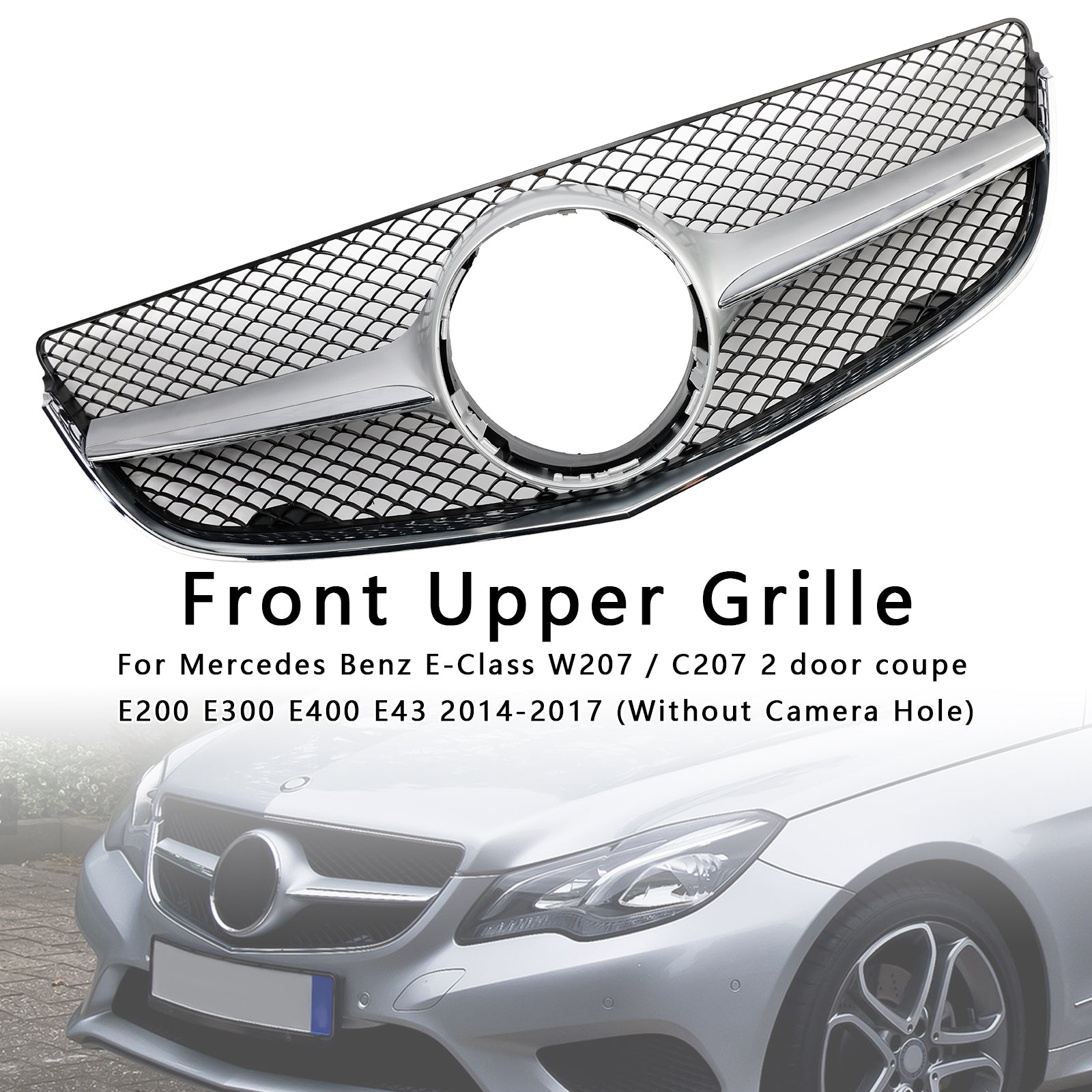 2014 2015 2016 2017 Mercedes Benz E-CLASS W207 Coupe Front Bumper Grill Grille