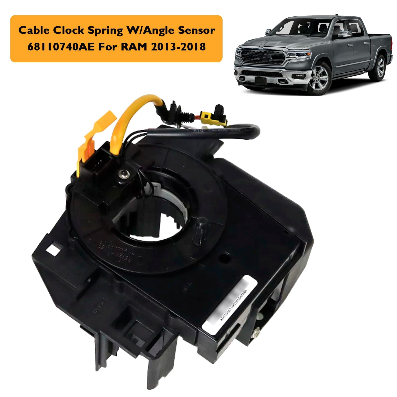 2013-2018 RAM 2500 Clock Spring with Angle Sensor 9 PINS 68110740AE