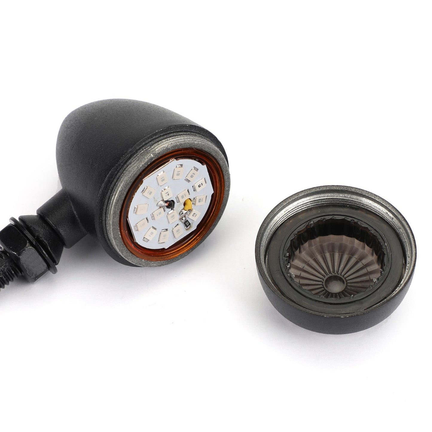 Turn Signals Indicators Fit For Harley Chopper Cafe Racer Black