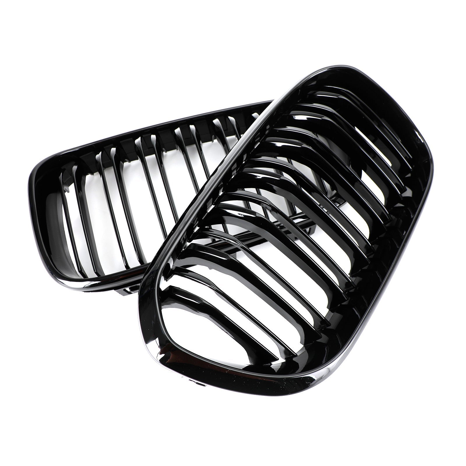 BMW 1 Series 2015-2017 F20 F21 Gloss Black Double Front Kidney Grill Grille