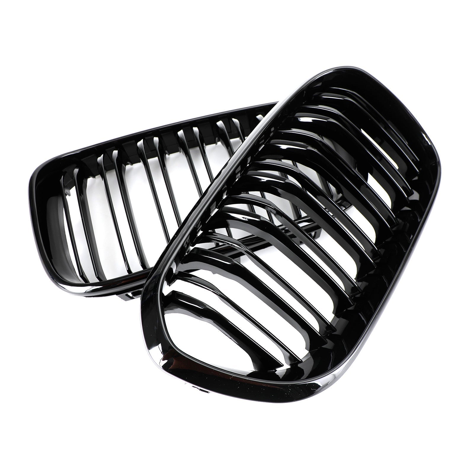BMW 1 Series 2015-2017 F20 F21 Gloss Black Double Front Kidney Grill Grille