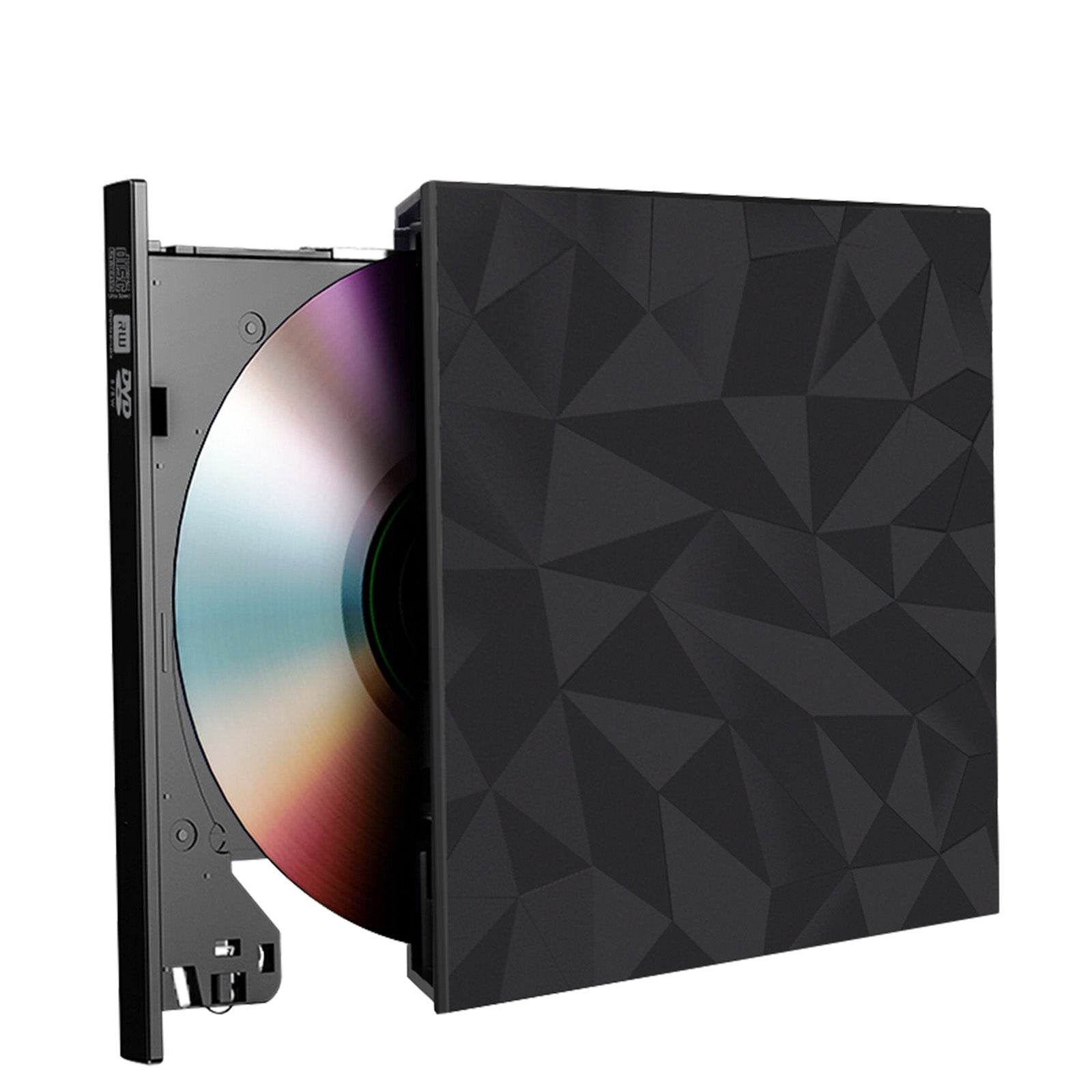 Slim External Cd Dvd Drive Usb3.0 Big Drill Face Writer Burner For Mac Laptop Pc