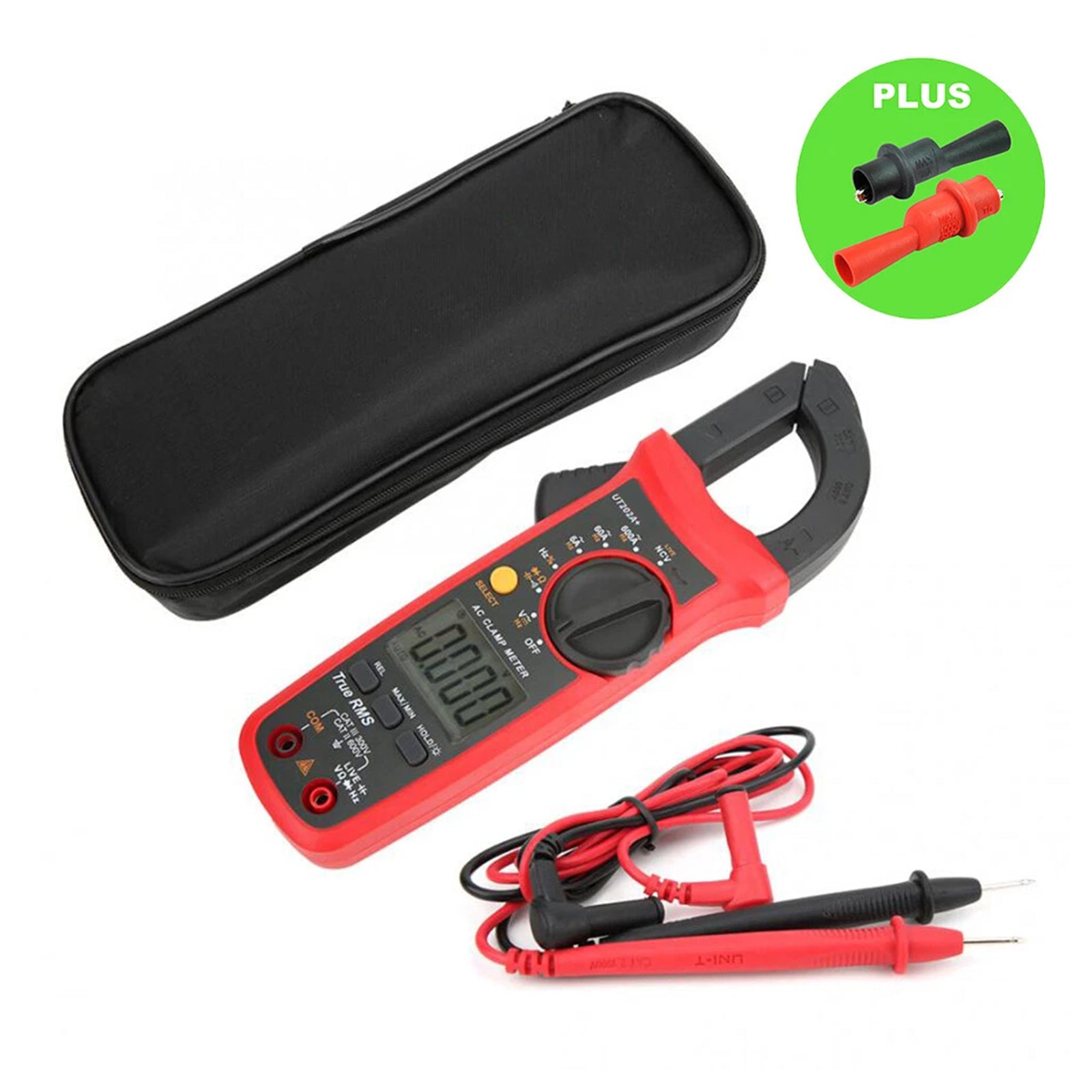 UT202A+ Digital Clamp Meter 6000 Counts Auto Range True RMS NCV Multimeter