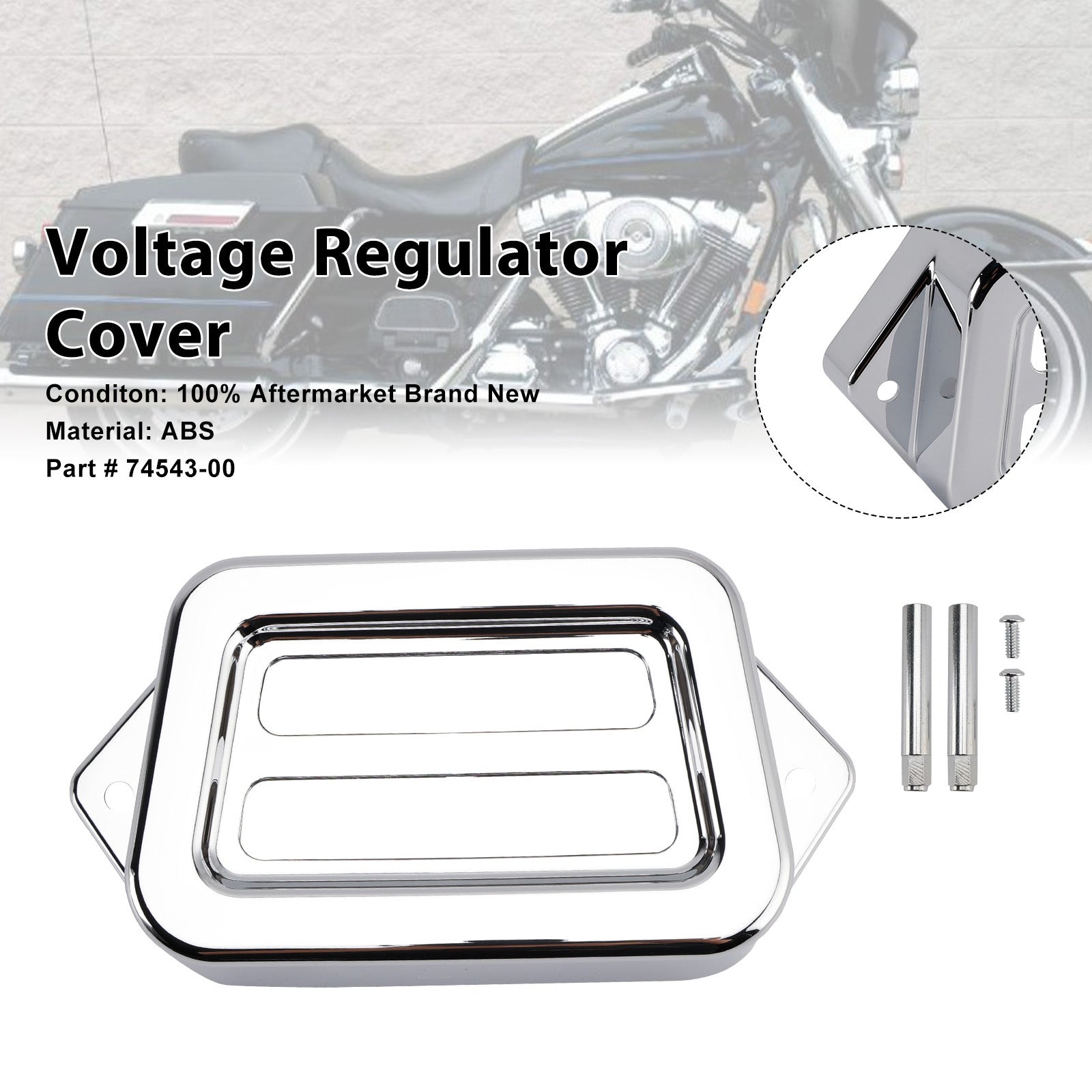 Voltage Regulator Cover For Road King Electra Street Road Glide 1997-2008