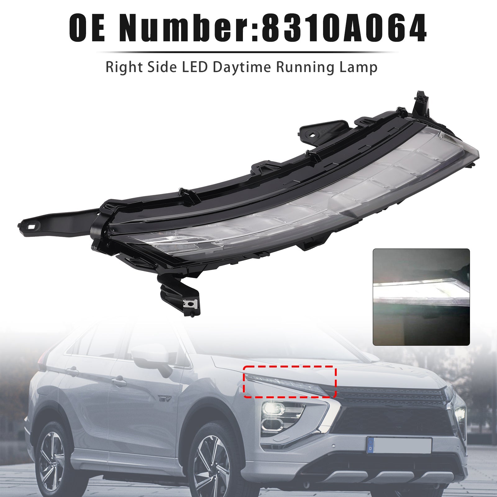 2022-2026 For Mitsubishi Eclipse Cross Right Side Front LED DRL Lamp 8310A063