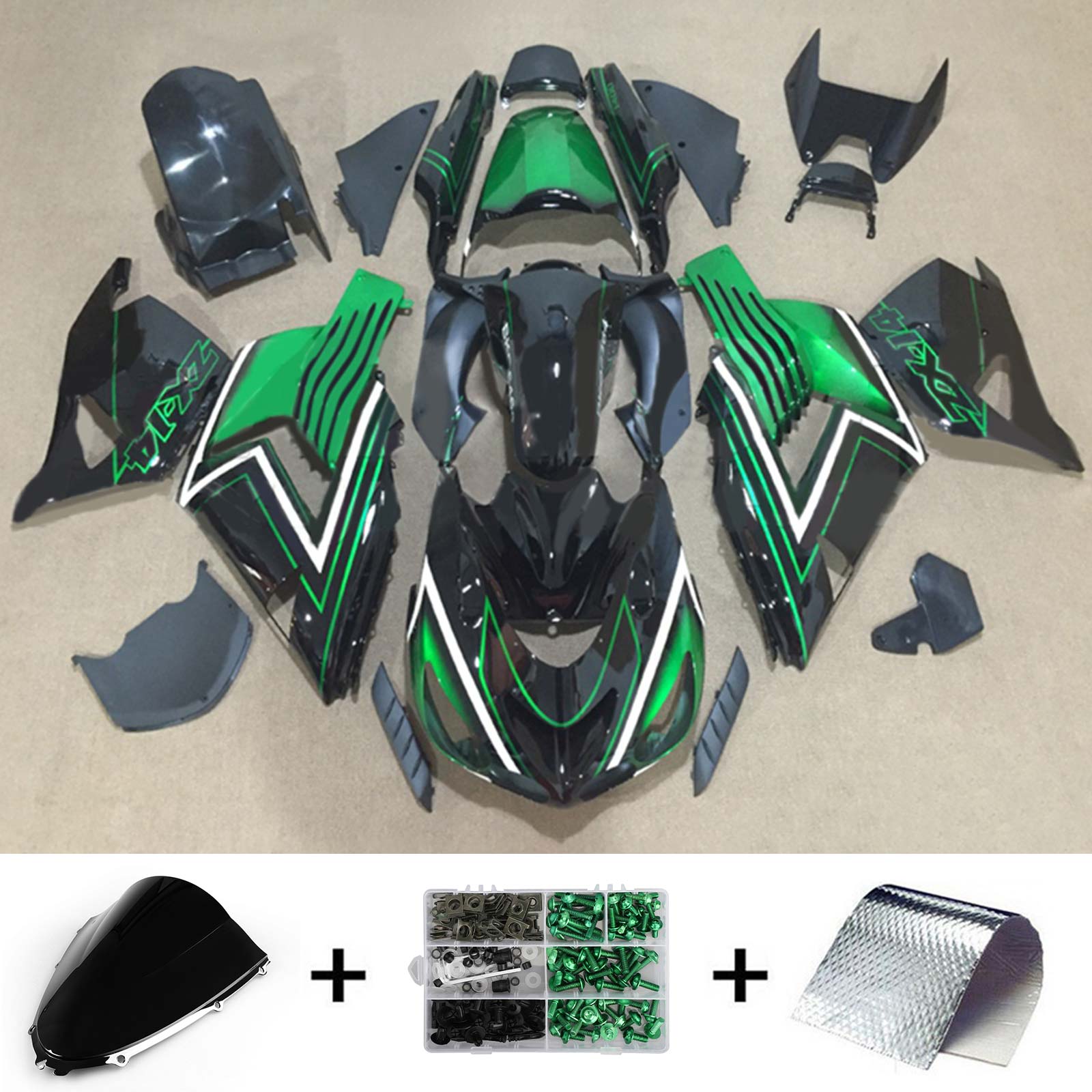 2006-2011 Kawasaki ZX14R Fairing Kit Bodywork Plastic ABS