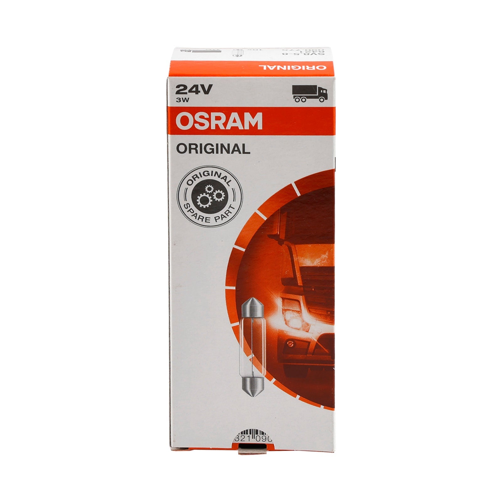 10PCS Car Light Tubular Lamp bulb C5W SV8.5 6421 24V 3W For OSRAM