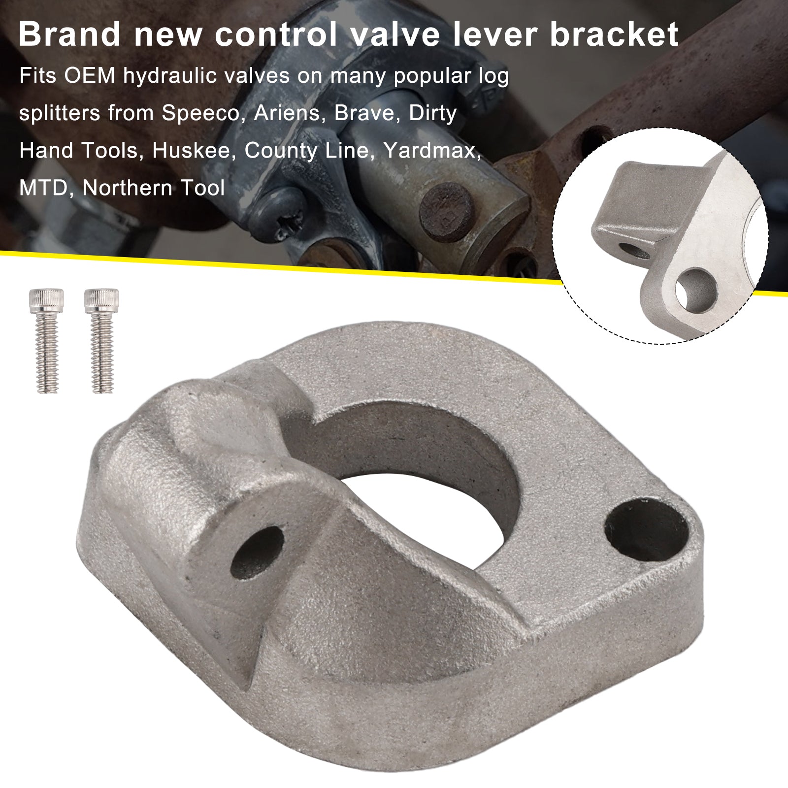 Energy Hydraulic Log Splitter Valve Lever Handle Mounting Bracket for HUSKY/MTD