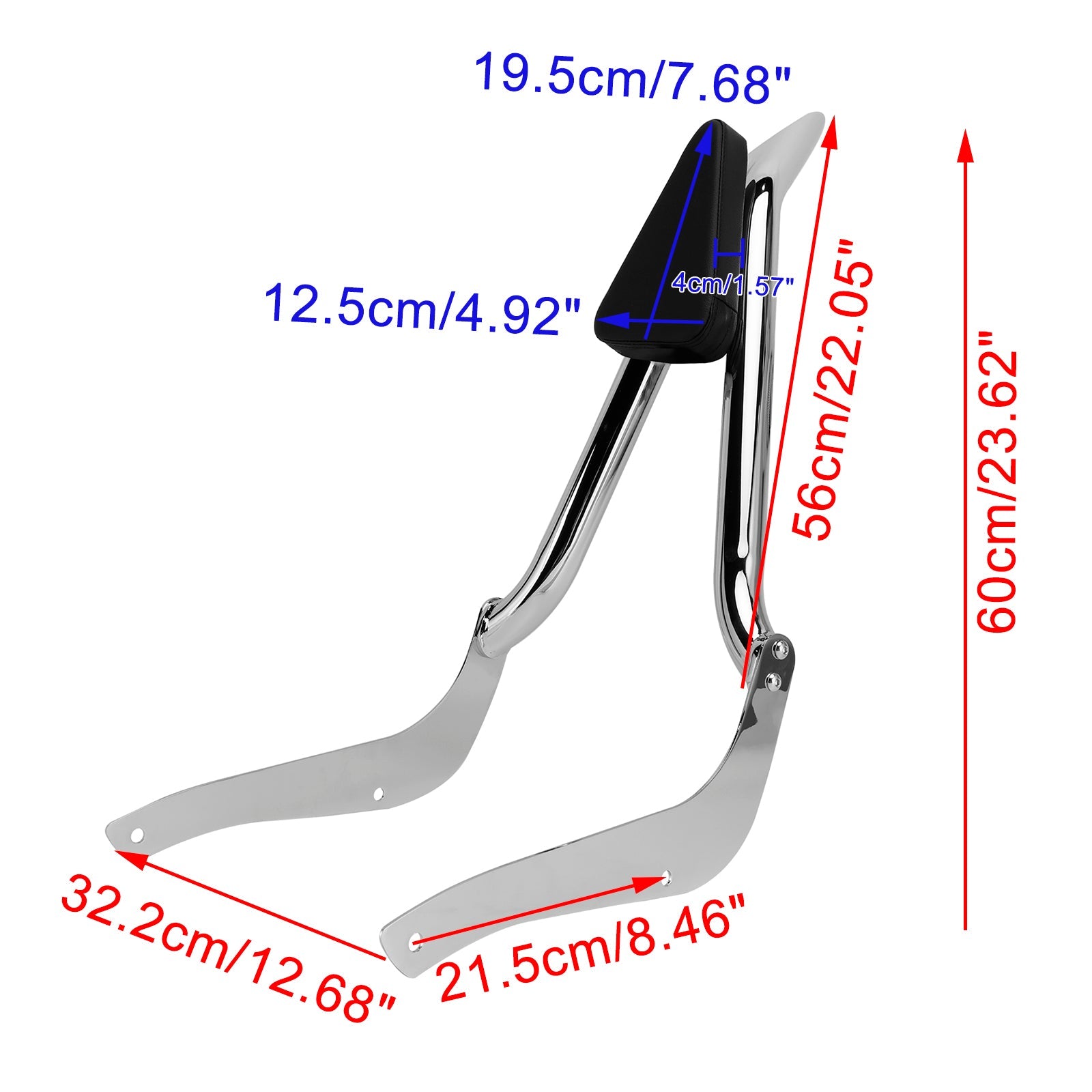 Passenger Sissy Bar Backrest for Boulevard C50 Intruder Volusia VL800 2001-2017