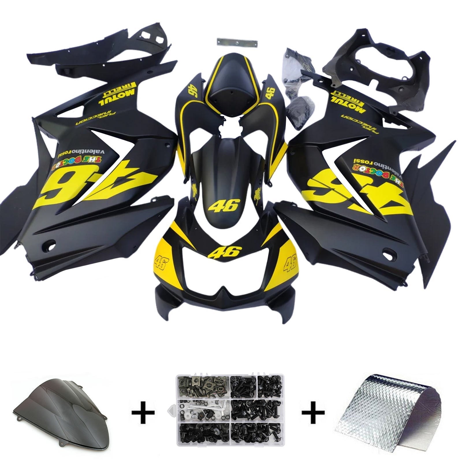 2008-2012 Kawasaki EX250 Ninja250R Injection Fairing Kit Bodywork Plastic ABS