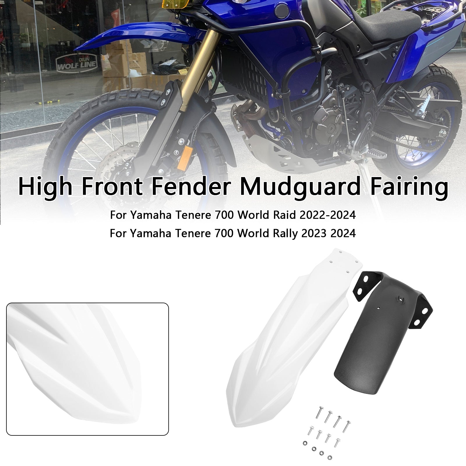 2022-2024 Yamaha Tenere 700 World Raid High Front Fender Mudguard Fairing