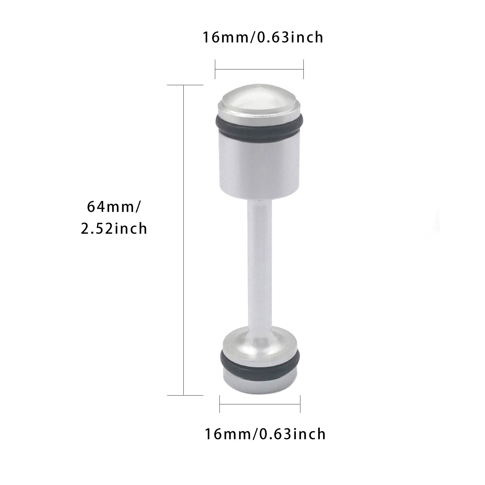 LS Billet Rear Passage Plug Oil Diverter Barbell for GM Gen III & IV