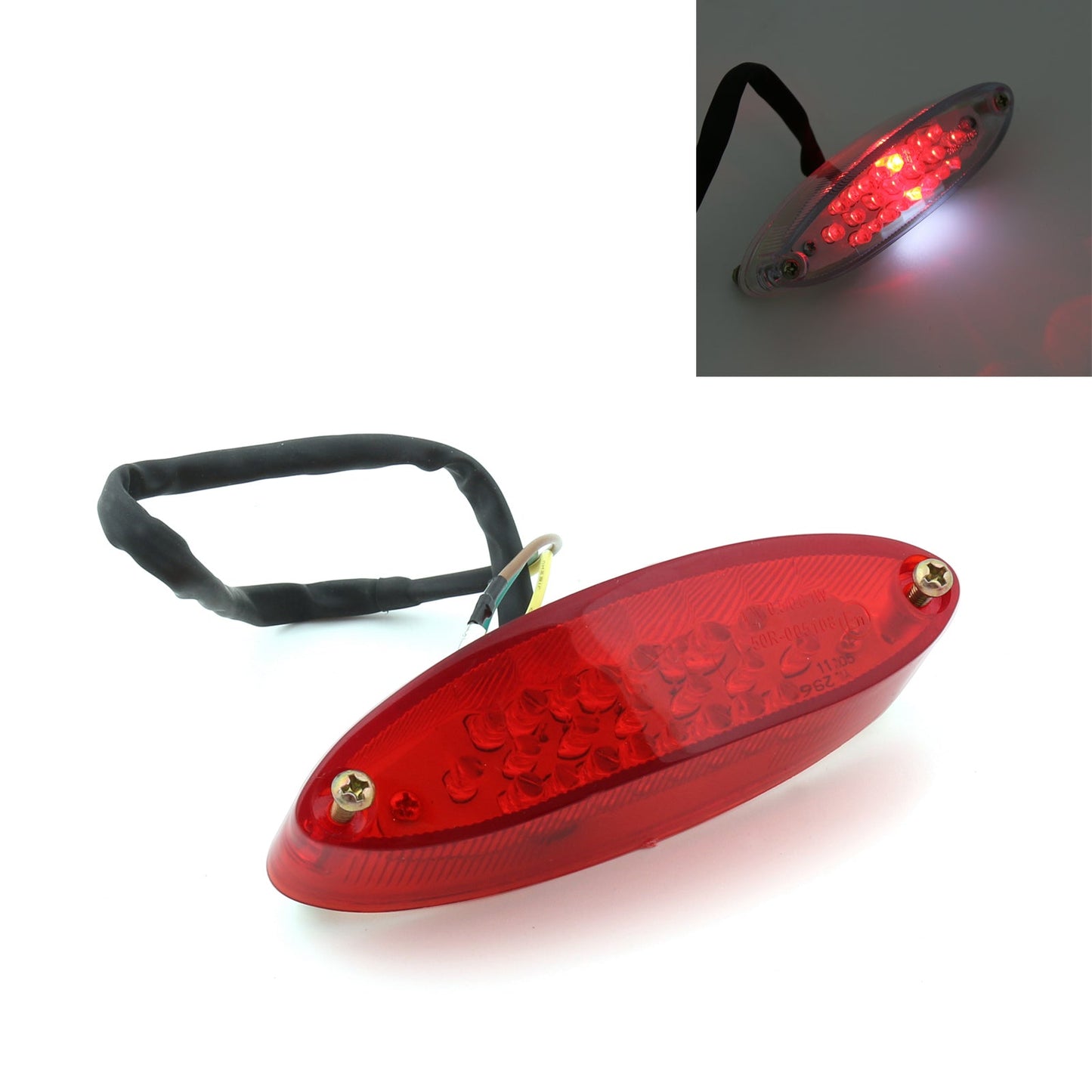 LED Motorcycle Bike Brake Running License Plate Tail Light Universal