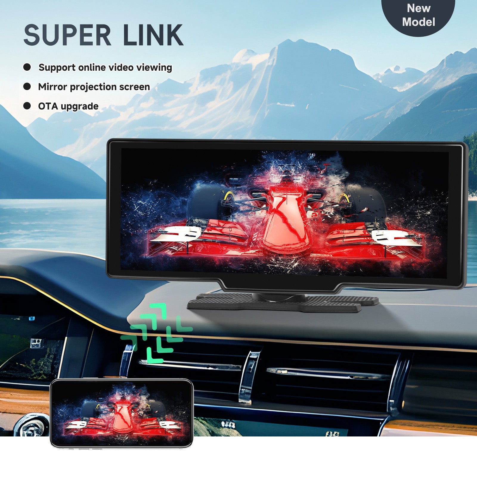 10.77 HD Display Car Navigation System CarPlay all-in-one Machine 12 LED Camera