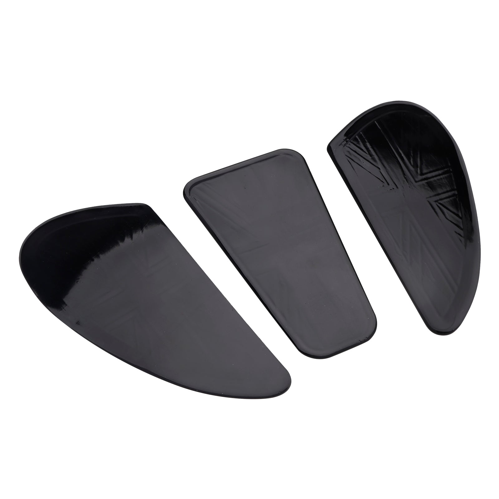 3x Fuel Petrol Tank Custom Knee Pads Union Jack For Bonneville T100 T120 Bobber